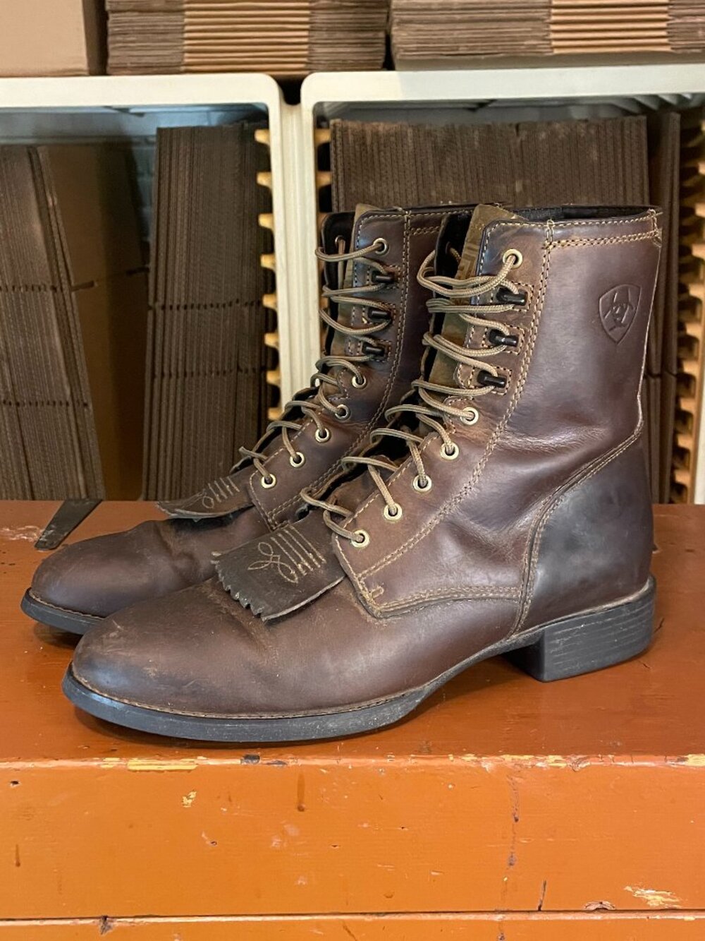ARIAT Men's Size 11 D Heritage Lacer Brown Work Retro Western Boots 10001988